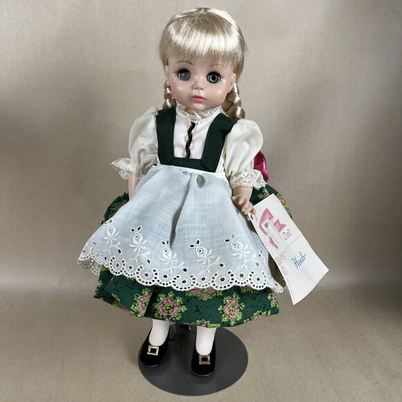 Vintage Madame Alexander 13" Doll Heidi #1580‎ With Tag & Stand  No Box Read - Picture 1 of 10